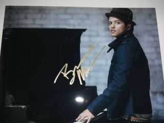 Bruno Mars Signed Photo (w/piano)