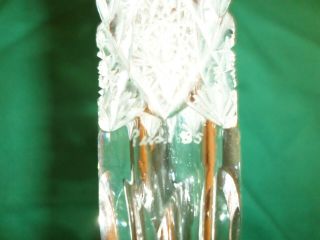 Pepi Herrmann Signed 1985 Brillant Hand Cut Crystal Glass Single Bud Vase 2