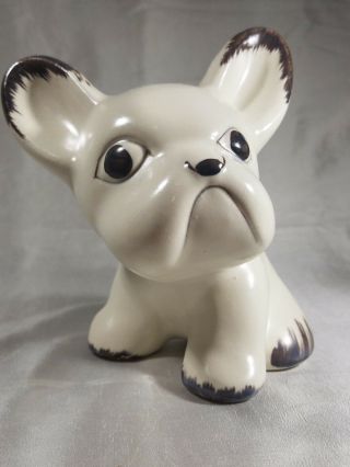 Sylvac Vintage Made In England French Bulldog - Cream / Brown Handpainted