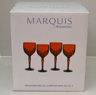 Marquis By Waterford Ruby Red Wine Glass Set Of 4 Brookside -