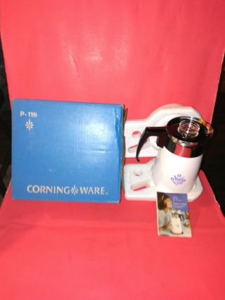 Vtg 60s Corning Ware Blue Cornflower 6 Cup Percolator P - 116 (brand)