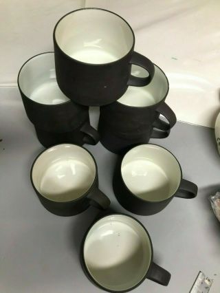 9 Dansk IHQ Design Denmark Smooth Flamestone Dinnerware Coffee Tea cups 2.  5 
