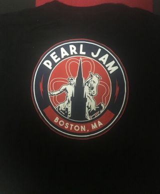 Pearl Jam Boston Fenway Park 2018 Paul Revere Logo Men’s Large Black T - Shirt
