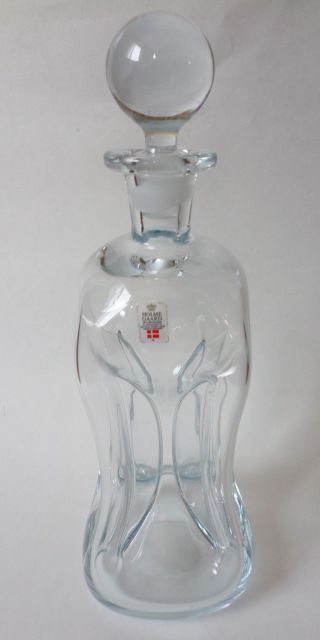 Holmgaard Wine Spirit Kluk Decanter Bottle Aqua Blue Tinted Glass Jacob Bang Mcm