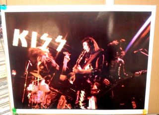 Kiss 1st Tour In Concert Poster Aucoin Era 1974 Gene Simmons Ace Frehley 23 X 17