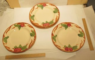 7 Franciscan Apple Dinner Plates - Made In England
