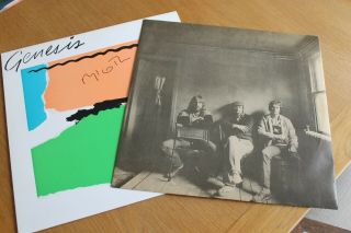 GENESIS SIGNED BY MIKE RUTHERFORD VINYL ALBUM RECORD ABACAB.  RARE 2