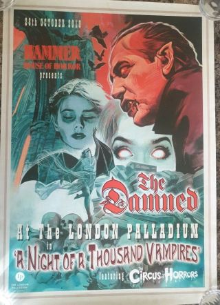 The Damned Official Poster - London Palladium 2019 Night Of A Thousand Vampires
