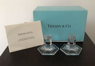 Tiffany & Co.  Louis Comfort Tiffany Pattern Single Light Candlesticks (set Of 2)
