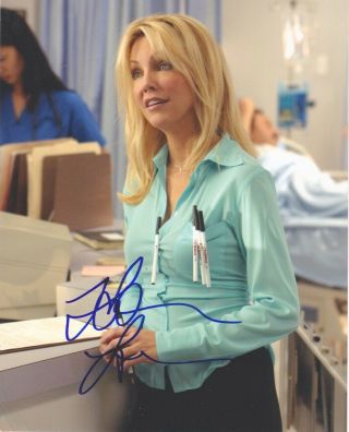 Signed Color Photo Of Heather Locklear Of " Scrubs "
