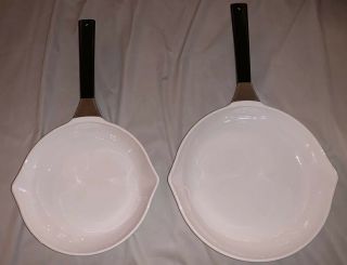 Vintage Corning Ware Blue Cornflower 10 " Skillet And 8 1/2 " P910b And P908b