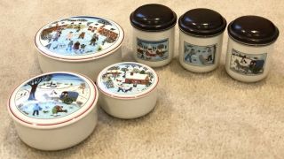 Villeroy & Boch Christmas Naif - 3 Trinket Boxes & 3 Lidded Storage Containers