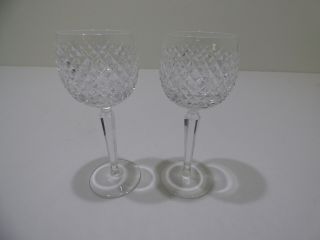2 Waterford Elegant Cut Crystal 7 Oz.  Wine Hock Glass (alana)