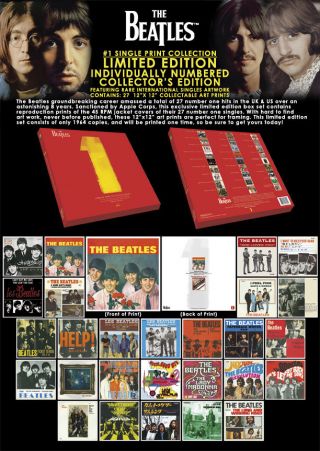The Beatles - Number 1 Limited Edition Art Print Box Set - 27 Prints