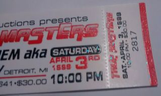 RARE Eminem Slim Shady Concert Ticket 1999 Detroit - 8 Mile Michigan 2