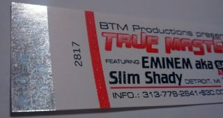 RARE Eminem Slim Shady Concert Ticket 1999 Detroit - 8 Mile Michigan 3