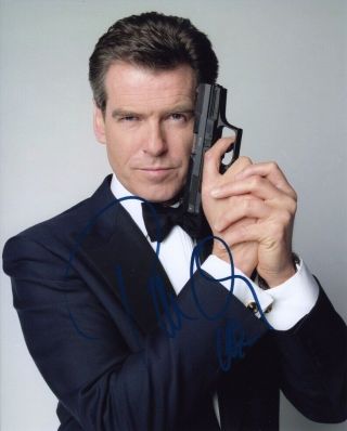 Pierce Brosnan James Bond 8x10 Photo Signed Autographed