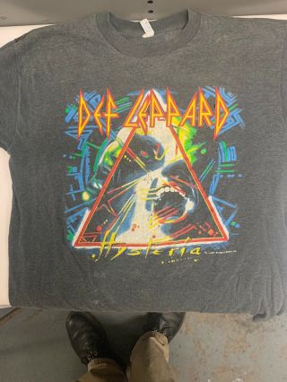 Def Leppard 1988 Hysteria Tour Shirt Vintage Baltimore Md.
