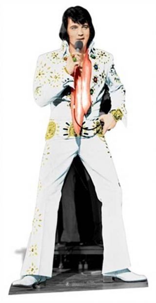 Elvis Presley Las Vegas Holding Mic Lifesize Cardboard Cutout Standee Standup