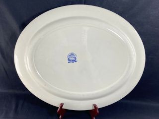 LARGE Enoch Wood ' s Burslem England Blue Platter perfect For The Holidays 8