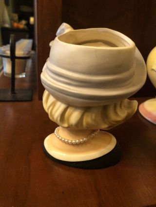 Vintage 5 1/2” Lady Head Vase Parma 220 With Foil Label 6