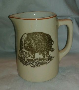 Medalta Cattle Country Jug Pitcher Pottery Alberta Canada