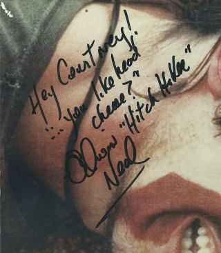 EDWIN NEAL HITCHHIKER TEXAS CHAINSAW MASSACRE HAND SIGNED AUTOGRAPHED PHOTO 2