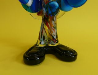 Vtg Murano Art Glass Clown w Cymbal Figurine Handmade with Label Italy 3