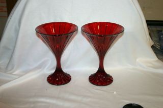Mikasa Park Lane Parklane Crystal 1 Set Of 3 Red Martini Glass In