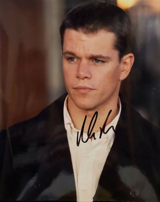 Matt Damon Signed Autographed 8x10 Photo Oceans 11 Good Will Hunting
