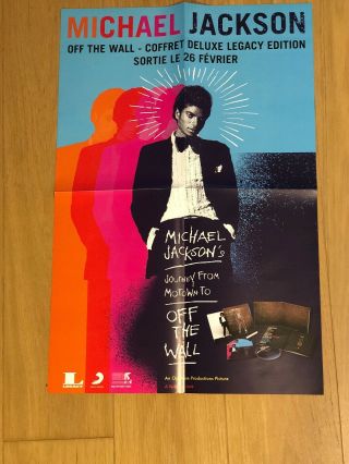 Michael Jackson Off The Wall French 2 Sided Promo Poster 2016 Legacy Edition
