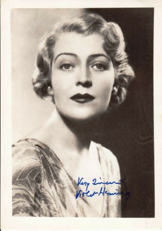 Actress Violet Heming Autograph Signed Vintage Publicity Photo D81