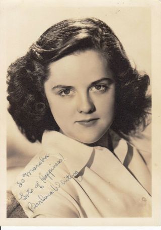 Actress Barbara Whiting Autograph Signed Very Early Publicity Photo D04