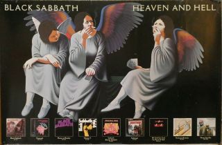 Black Sabbath – Heaven & Hell Promo Poster Ozzy,  Dio Vg