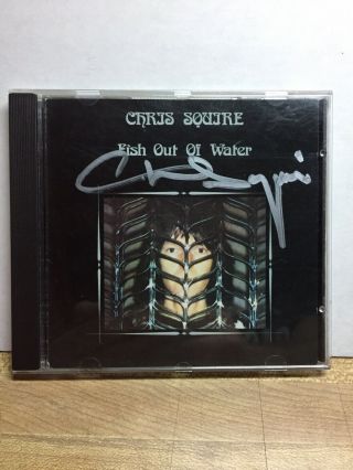 Chris Squire Autographed Fish Out Of Water Cd Rare