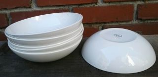 Set Of 6 Corning Centura Soup Cereal Bowls White Coupe 6 1/4 "