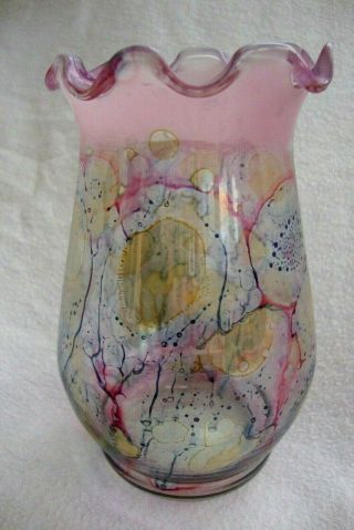 Art Studio Glass Vase Artisan Hand Blown Smooth Pontil Poppy Possibly Sunderland