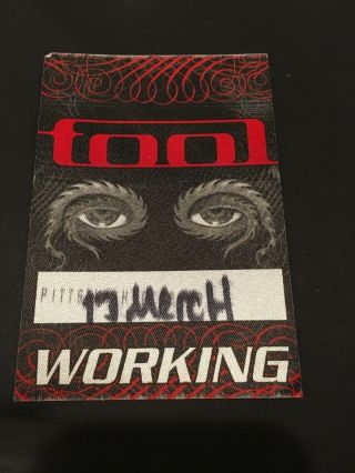 Tool Tour Fabric Back Stage Pass Pittsburgh