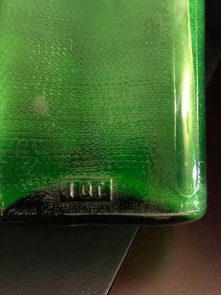 Green Refrigerator Water Bottle Vintage Antique 1930s Owens Illinois Glass 1 QT 8