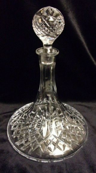 Waterford Crystal Ships Decanter Carafe Lismore With Stopper - Near