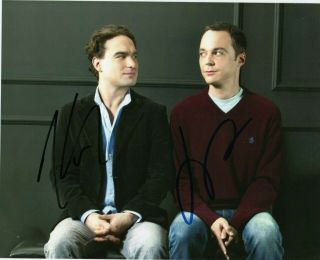 Autographed Johnny Galecki & Jim Parsons Signed 8 X 10 Photo