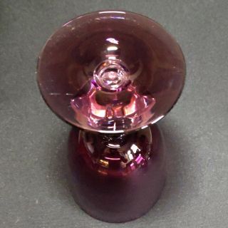 4 (Four) BRYCE BROS AQUARIUS AMETHYST Purple Crystal Wine Glasses Art Deco 5