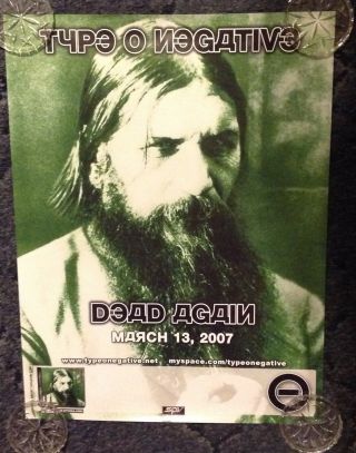 Type O Negative Promtional Only Dead Again 18 X 24 Poster/wow