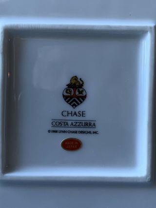 Chase Costa Azzurra Porcelain Dish Plate Tray Made In Japan 9”x 9” 6
