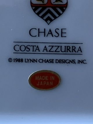 Chase Costa Azzurra Porcelain Dish Plate Tray Made In Japan 9”x 9” 7