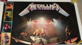 Vintage 1987 Metallica Concert Poster Brockum