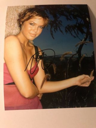 Mandy Moore Signed 8 X 10 Photo Autograph Picture Auto Sexy Hot Smoking Wet