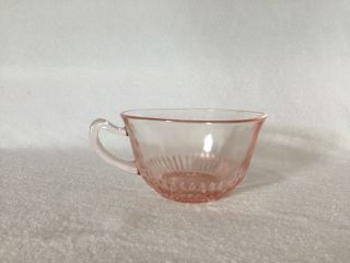 3 Pink Old Colony Lace Edge Cups Anchor Hocking Depression Glass U.  S Ship