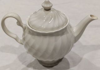 Johnson Brothers White Regency Swirl 7 1/2” Tea Pot