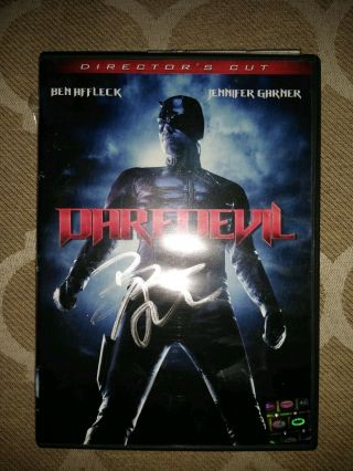 Ben Affleck Signed Photo Dvd Cover Daredevil Marvel Authentication Sticker 77903